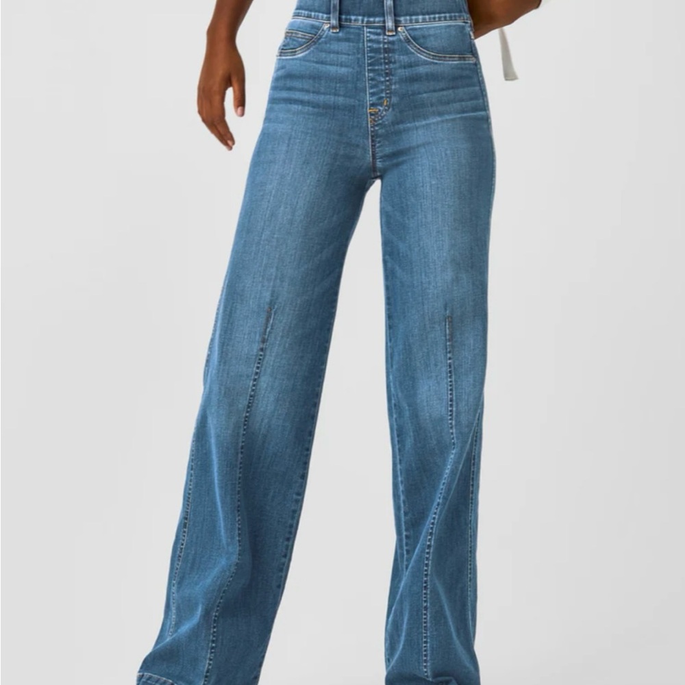 SPANXshape™ EveryWear Seamed-Front Wide Leg Jeans